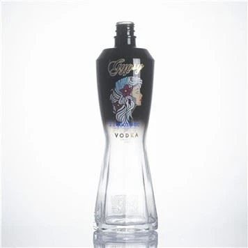 Tilpasset Super Flint 750 ml vodka brennevin glassflaske med trykk